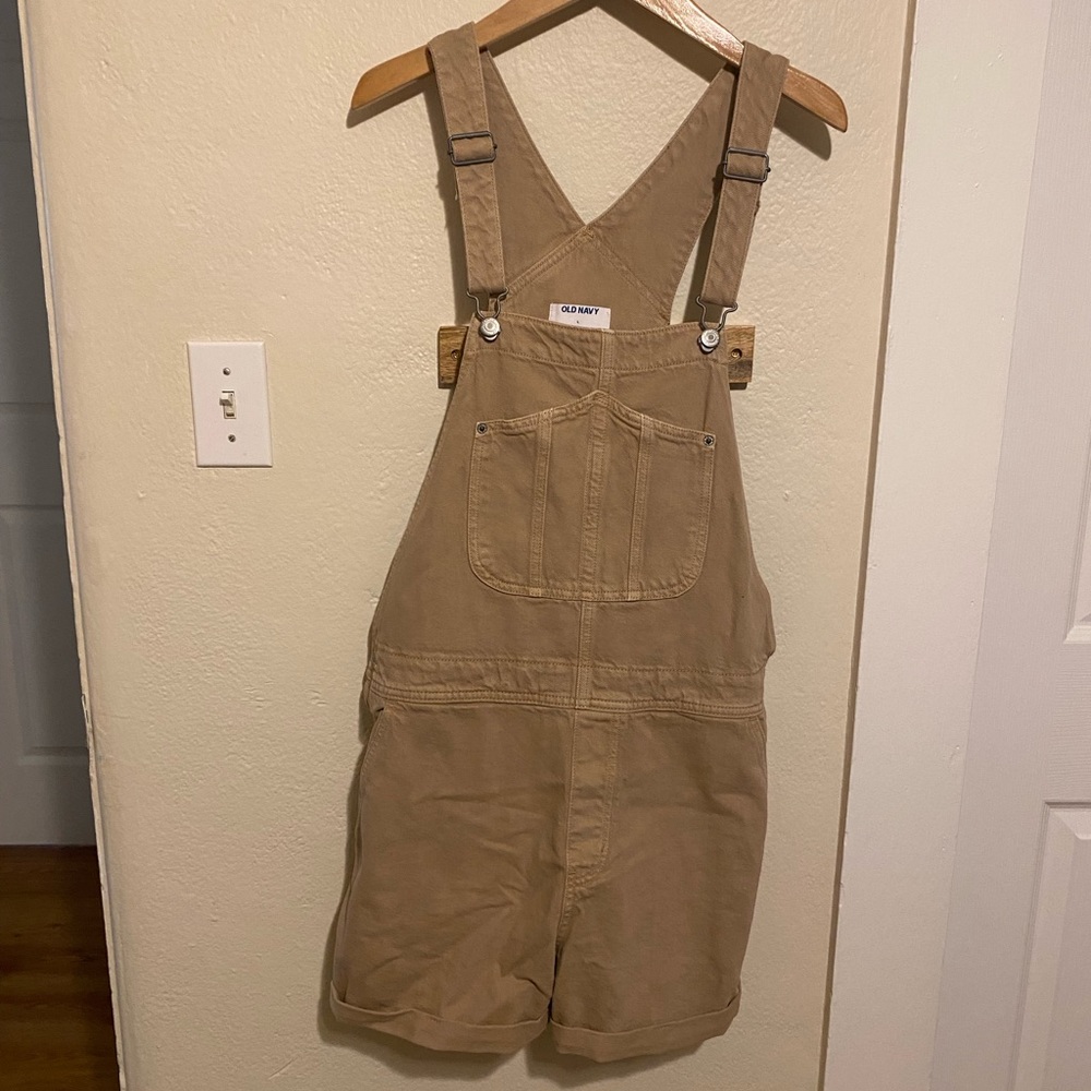 Old Navy Blush Denim Overall Shorts